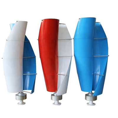 Serat Kaca Generator Turbin Angin Kecepatan Rendah 24V 400W Blade Melengkung