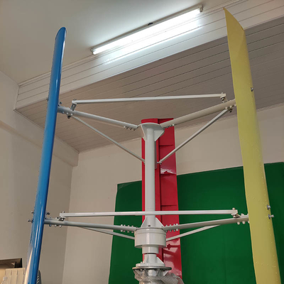5KW Kecil H Vertikal Turbin Angin Aluminium Alloy Blade Desain VAWT Untuk Sistem Hibrida