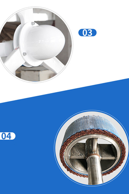 96V 220V Horizontal Shaft Wind Turbine 3Ph Off Grid Wind Generator